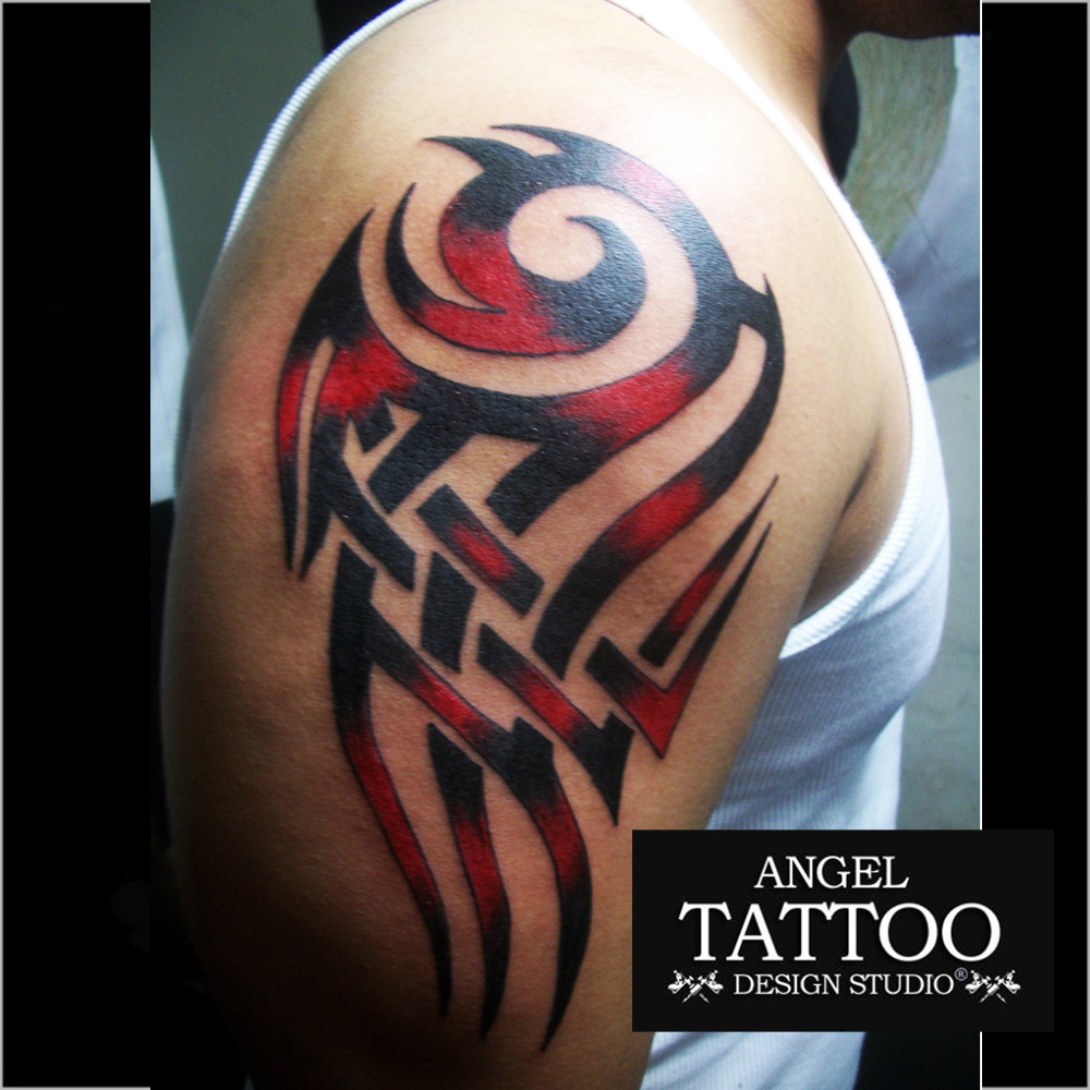 tribal tattoo on bicep