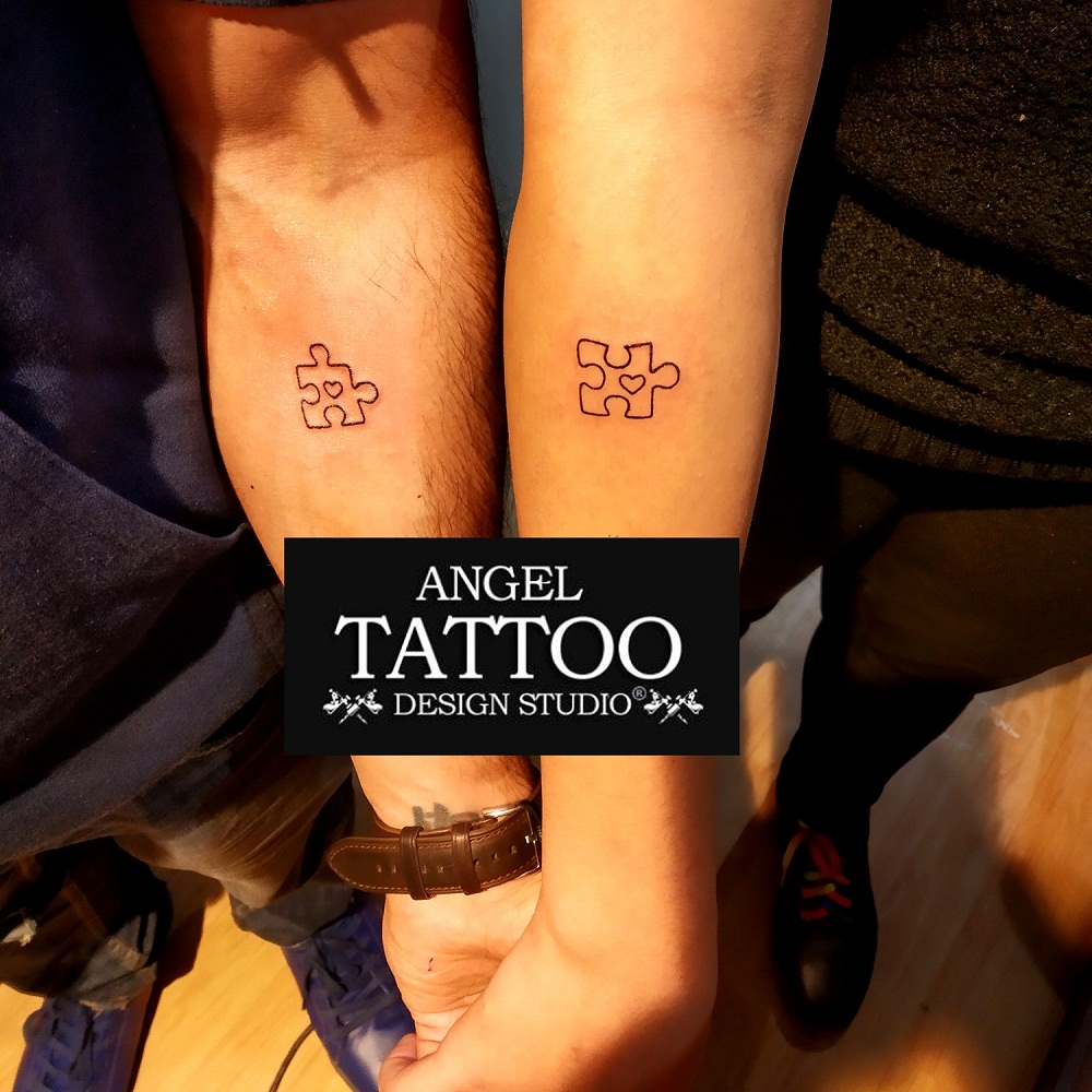 couple tattoo idea, couple tattoo, couple tattoo design