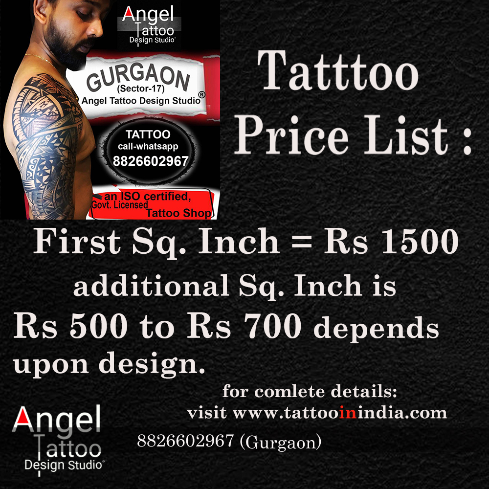 Tattoo Price List 2025