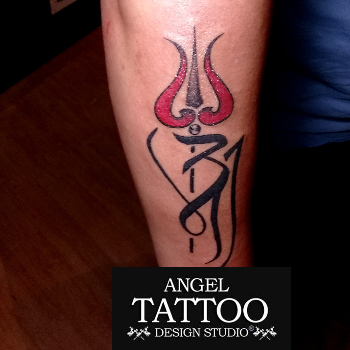 Angel Tattoo Design Studio - Small Trishul Tattoo made yesterday.  Call-whatsapp us at 8826602967 for appointment Contact us for more trishul  Tattoo Design and prices . #trishultattoo #smalltrishultattoo #gurgaon |  Facebook