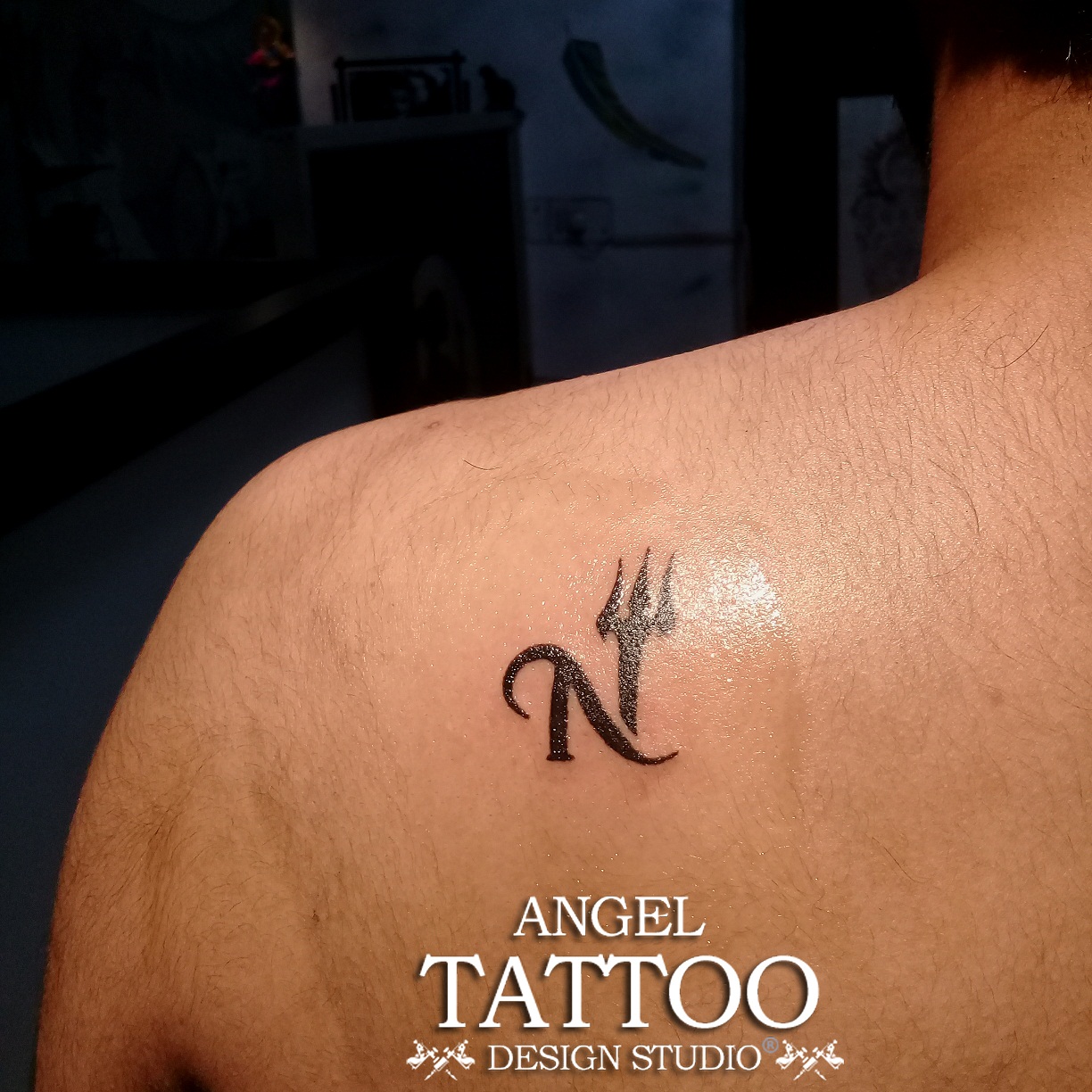 Trishul Tattoo on Back | Tattoos, Back tattoo, Trishul