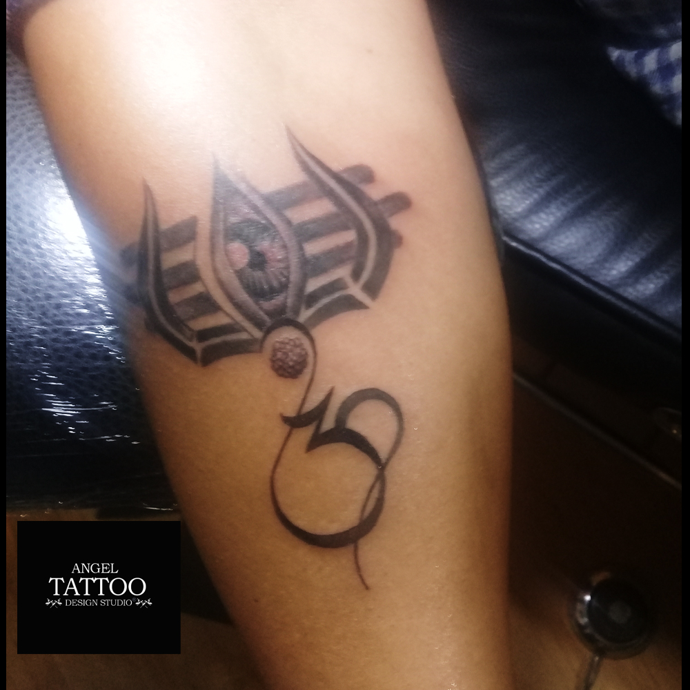 Tattoo uploaded by Gems Tattoo Studio • Lord shiva 3d tattoo Om namah  shivay with trishul and om • Tattoodo