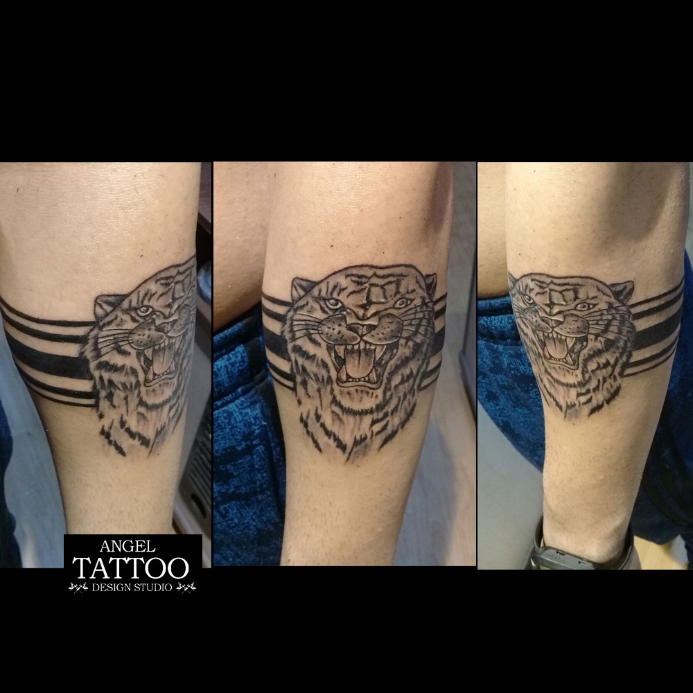 tiger armband tattoo, armband tattoo, armband tattoo design
