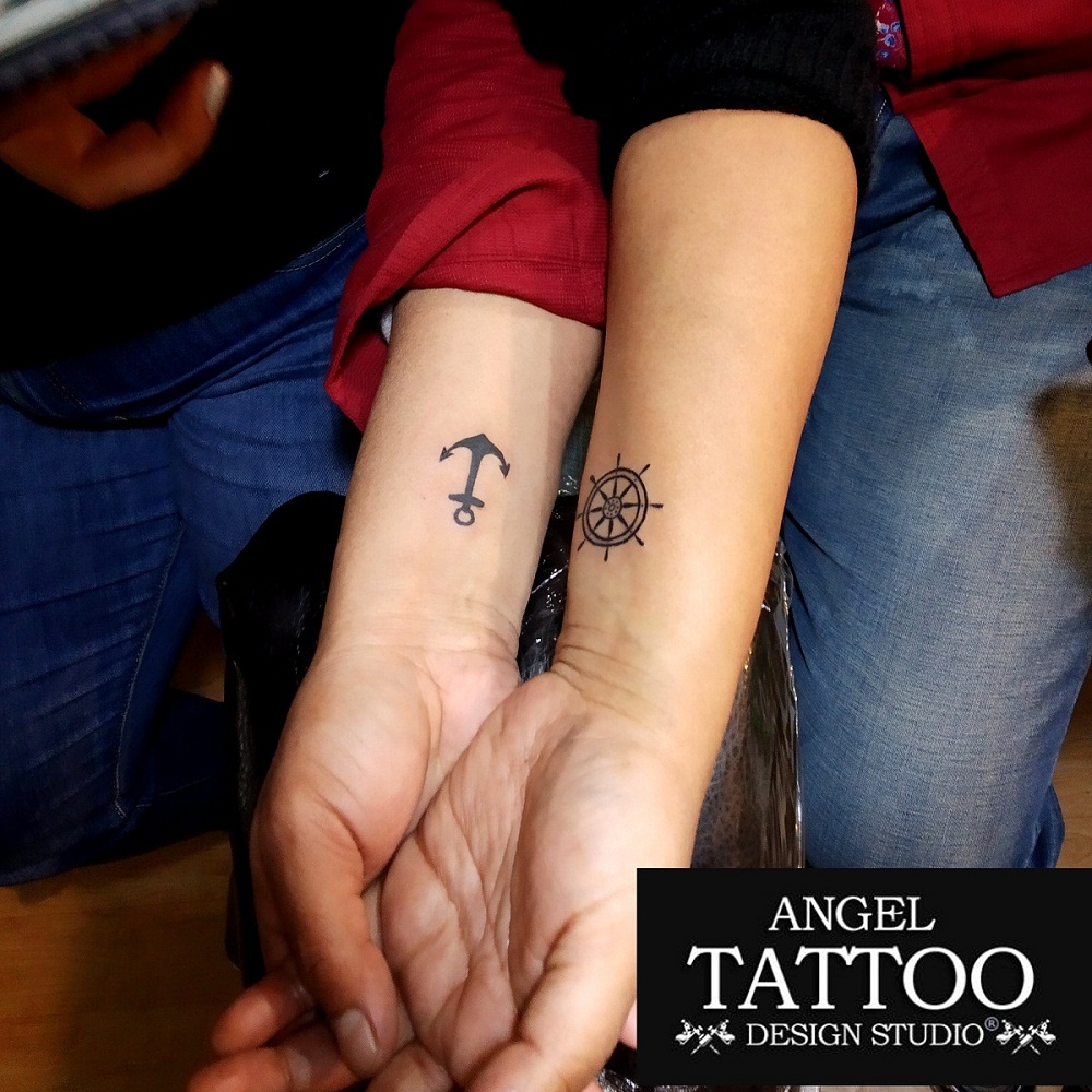 tattoo design idea for couples, couple tattoo, couple tattoo design