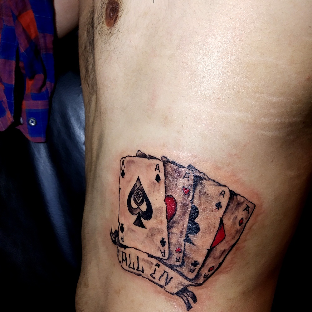 playing cards tattoo, cards tattoo