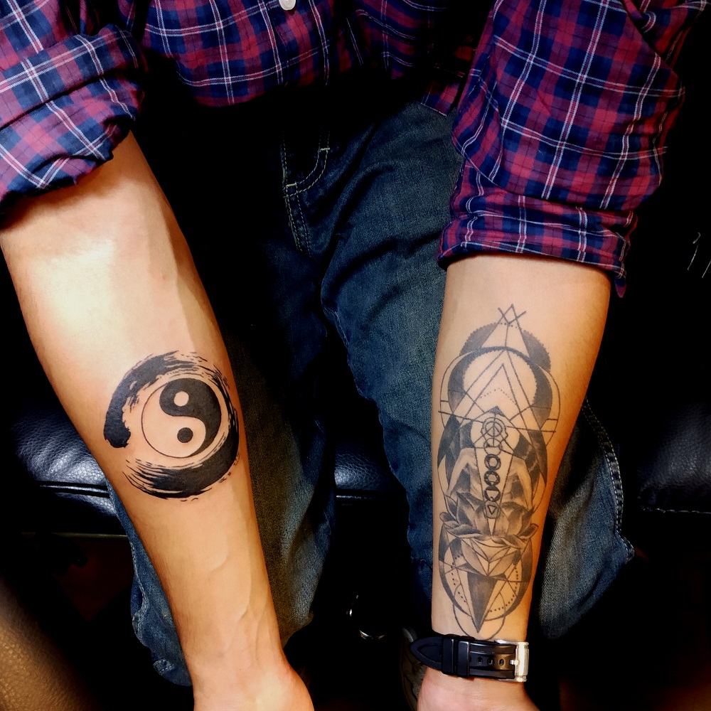 yin yan, yin yan tattoo, yin yang tattoo